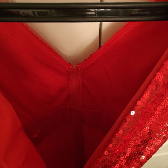 Red Sequin Evening Party Dress size 2-4 - Picture 7 of 10